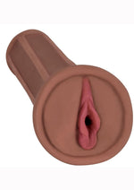 Load image into Gallery viewer, Mistress Sia Vibrating Bioskin Dual Density Stroker - Pussy - Chocolate
