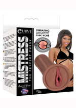Load image into Gallery viewer, Mistress Sia Vibrating Bioskin Dual Density Stroker - Pussy - Chocolate
