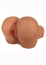 Load image into Gallery viewer, Mistress Tia Vibrating Bioskin Doggie Style Stroker - Pussy and Ass - Caramel
