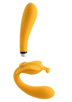 Load image into Gallery viewer, Monarch Silicone Rechargeable Triple Strapless Strap-On - Yellow