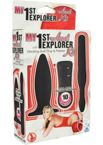 Load image into Gallery viewer, My 1st Anal Explorer Kit Vibrating Butt Plug and Explorer - Black
