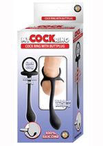 Load image into Gallery viewer, My Cock Ring Silicone Cock Ring with Butt Plug - Black
