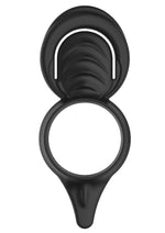 Load image into Gallery viewer, My Cockring Double Loop Silicone Cock Ring and Scrotum Cinch - Black
