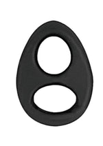 Load image into Gallery viewer, My Cockring Double Ring Silicone Cock and Scrotum Ring - Black
