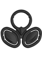 Load image into Gallery viewer, My Cockring The Triad Silicone Cock Ring and Ball Cinch - Black
