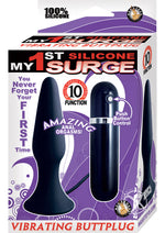 Load image into Gallery viewer, My First Silicone Surge Vibrating Butt Plug - Black