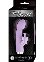 Load image into Gallery viewer, My Secret Butterfly Rechargeable Silicone Rabbit Vibrator - Purple
