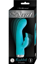 Load image into Gallery viewer, My Secret Rabbit Rechargeable Silicone Rabbit Vibrator - Aqua/Blue
