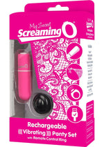 Load image into Gallery viewer, My Secret USB Rechargeable Panty Vibe Set with Silicone Remote Control Ring Waterproof - Pink
