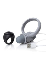Load image into Gallery viewer, My Secret USB Rechargeable Vibrating Silicone Cock Ring Set For Him Waterproof
