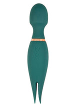 Load image into Gallery viewer, Mystique Vibrating Massagers Rechargeable Silicone Magic Wand - Green
