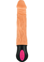 Load image into Gallery viewer, Natural Realskin Hot Cock #1 Rechargeable Warming Vibrator - Vanilla - 7in

