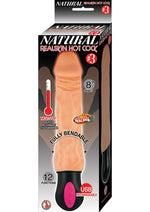 Load image into Gallery viewer, Natural Realskin Hot Cock #3 Rechargeable Warming Vibrator - Vanilla - 8in
