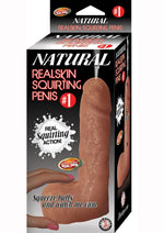 Load image into Gallery viewer, Natural Realskin Squirting Penis #1 - Brown/Chocolate
