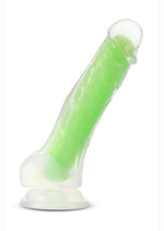 Load image into Gallery viewer, Neo Elite Glow In The Dark Dildo with Balls - Glow In The Dark/Green - 7.5in
