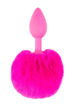Load image into Gallery viewer, Neon Bunny Tail Silicone Anal Plug - Pink
