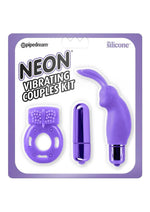 Load image into Gallery viewer, Neon Silicone Vibrating Couples - Purple - 3 Piece Kit
