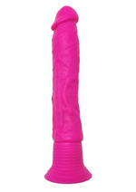Load image into Gallery viewer, Neon Silicone Wallbanger Vibrating Dildo - Pink - 7.5in