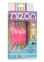 Load image into Gallery viewer, Neon Vibes The Fluffer Vibe Rechargeable Silicone Butterfly Panty Vibe - Pink
