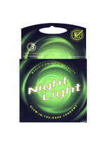 Load image into Gallery viewer, Night Light Glow In The Dark Condoms Lubricated - Glow In The Dark/Green - 3 Pack
