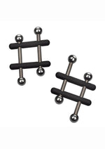 Load image into Gallery viewer, Nipple Grips Power Grip Crossbar Nipple Vices - Black/Silver
