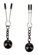 Load image into Gallery viewer, Nipple Grips Weighted Tweezer Nipple Clamps - Black/Silver
