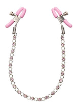 Load image into Gallery viewer, Nipple Play Crystal Chain Nipple Clamps - Pink
