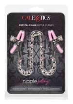 Load image into Gallery viewer, Nipple Play Crystal Chain Nipple Clamps - Pink

