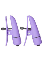 Load image into Gallery viewer, Nipplettes Virbrating Nipple Clamps - Purple
