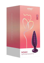 Load image into Gallery viewer, Noah App Controlled Rechargeable Silicone Rotating Butt Plug - Black/Purple