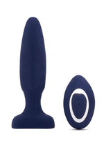 Load image into Gallery viewer, Nu Sensuelle Andii Fino Roller Motion Rechargeable Silicone Anal Plug with Remote Control - Blue/Navy Blue

