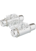 Load image into Gallery viewer, Nu Sensuelle Double Action Bullet Ring Rechargeable Vibrating Cock Ring - Clear
