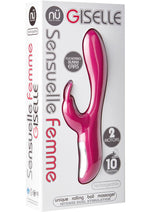 Load image into Gallery viewer, Nu Sensuelle Giselle Rechargeable Silicone G-Spot and Rabbit Vibrator - Magenta/Pink
