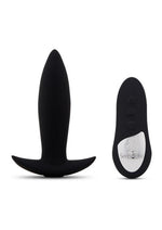 Load image into Gallery viewer, Nu Sensuelle Remote Control Mini-Plug Rechargeable Silicone Vibrating Plug - Black
