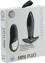 Load image into Gallery viewer, Nu Sensuelle Remote Control Mini-Plug Rechargeable Silicone Vibrating Plug - Black
