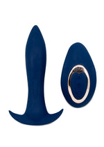 Load image into Gallery viewer, Nu Sensuelle Power Plug Rechargeable Silicone Vibrating Butt Plug - Blue/Navy Blue
