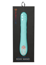 Load image into Gallery viewer, Nu Sensuelle Roxii Rechargeable Silicone Wand with Roller Motion - Blue/Electric Blue