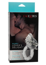 Load image into Gallery viewer, Nubby Lover&#39;s Delight Vibrating Cock Ring Cock Ring with Clitoral Stimulation - Clear

