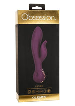 Load image into Gallery viewer, Obsession Desire Rechargeable Silicone Rabbit Vibrator - Purple