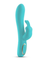 Load image into Gallery viewer, Obsessions Hera Rechargeable Silicone Rabbit Vibrator - Aqua/Blue
