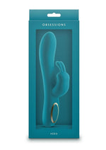 Load image into Gallery viewer, Obsessions Hera Rechargeable Silicone Rabbit Vibrator - Teal
