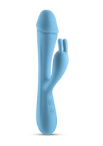 Load image into Gallery viewer, Obsessions Scarlett Rechargeable Silicone Rabbit Vibrator - Blue
