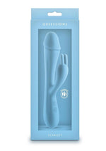Load image into Gallery viewer, Obsessions Scarlett Rechargeable Silicone Rabbit Vibrator - Blue

