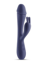 Load image into Gallery viewer, Obsessions Scarlett Rechargeable Silicone Rabbit Vibrator - Blue/Navy
