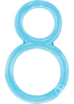 Load image into Gallery viewer, Ofinity Super Stretchy Double Silicone Cock Ring Waterproof - Blue
