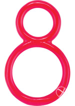Load image into Gallery viewer, Ofinity Super Stretchy Double Silicone Cock Ring Waterproof - Red
