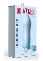 Load image into Gallery viewer, Oh My Gem Ardor Rechargeable Silicone Vibrator - Aquamarine - Blue