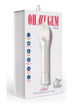 Load image into Gallery viewer, Oh My Gem Bold Rechargeable Silicone Vibrator - Diamond/White