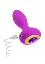 Load image into Gallery viewer, Oh My Gem Charm Rechargeable Silicone Anal Plug - Amethyst