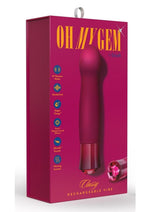 Load image into Gallery viewer, Oh My Gem Classy Rechargeable Silicone Vibrator - Garnet - Red
